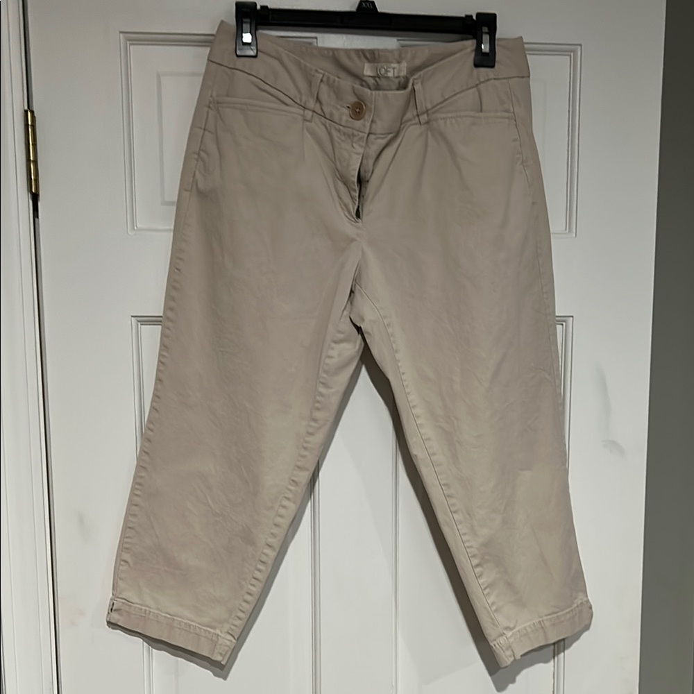 Beige Cropped Pants
